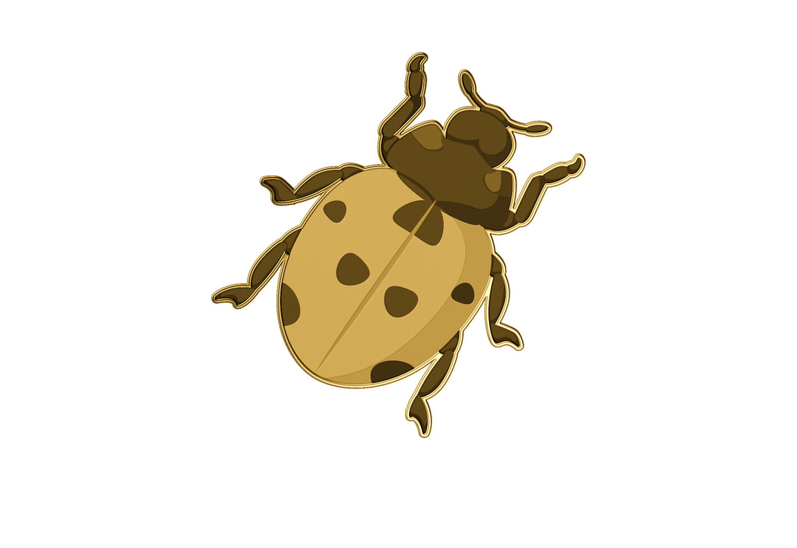 Goldmünze Motiv Marienkäfer Glück 999/1000 Gold Geschenk