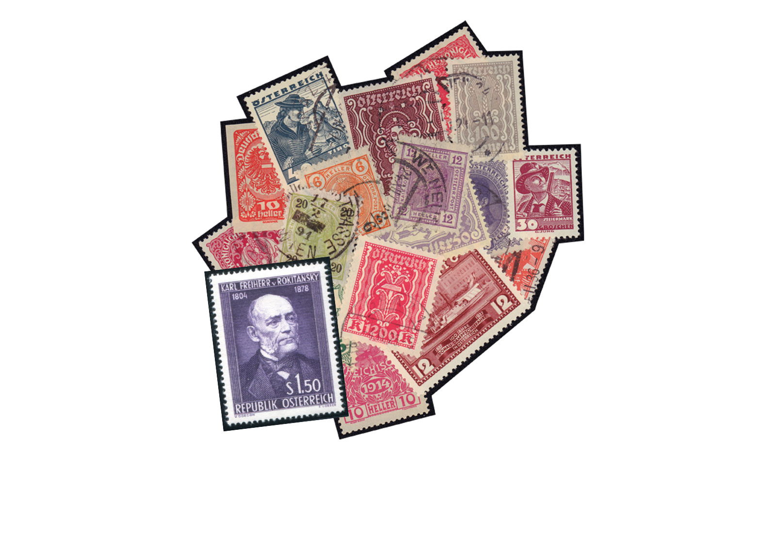 Briefmarken-Überraschungspaket "Österreich"