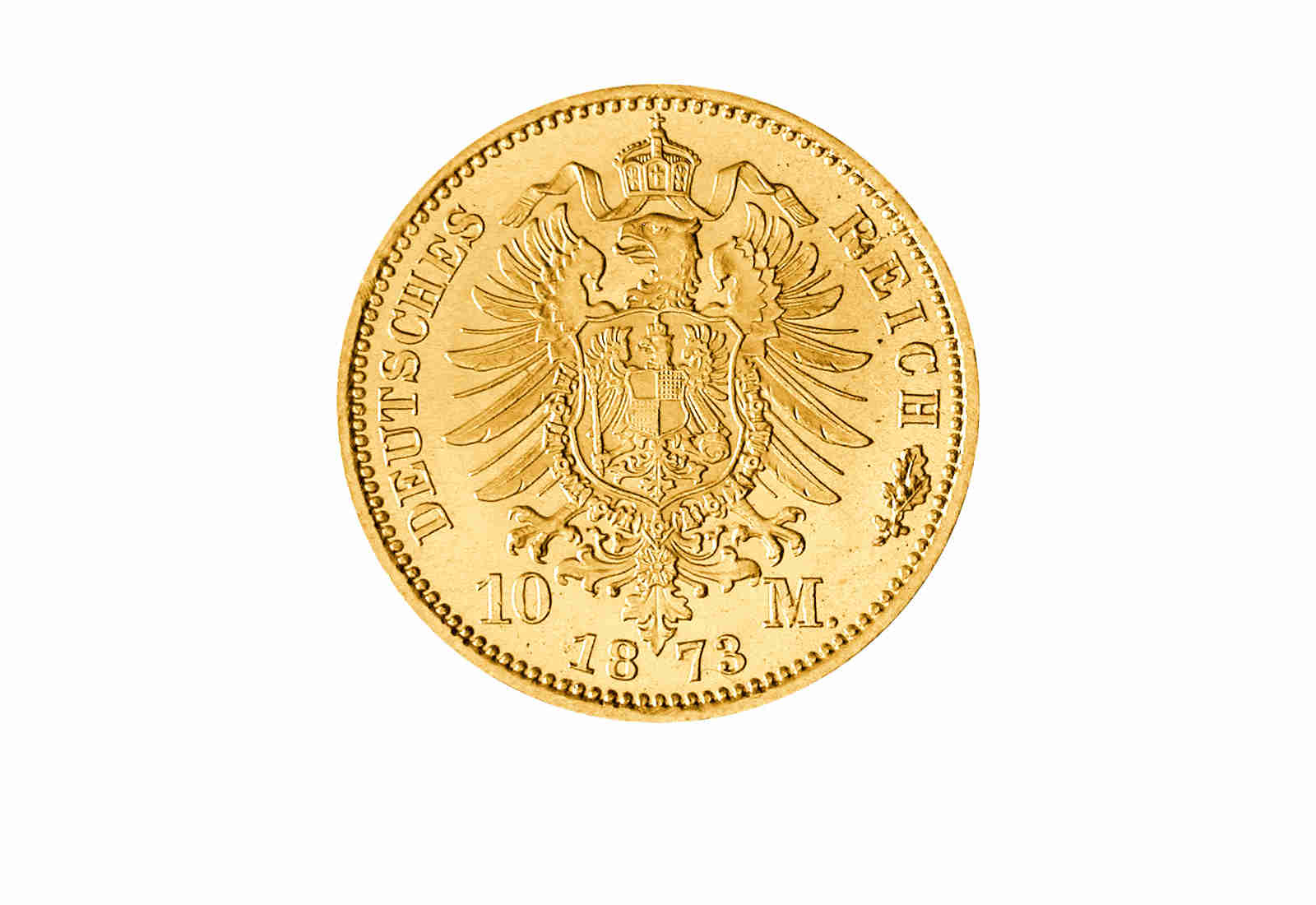 10 Mark 1872-1873 Kaiserreich Wilhelm I. Preußen Jaeger-Nr. 242