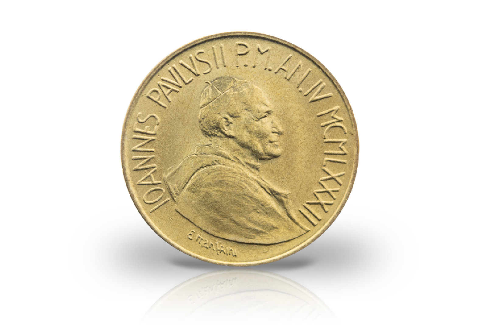 20 Lire 1982 Vatikan Papst Johannes Paul II. Die Hochzeit