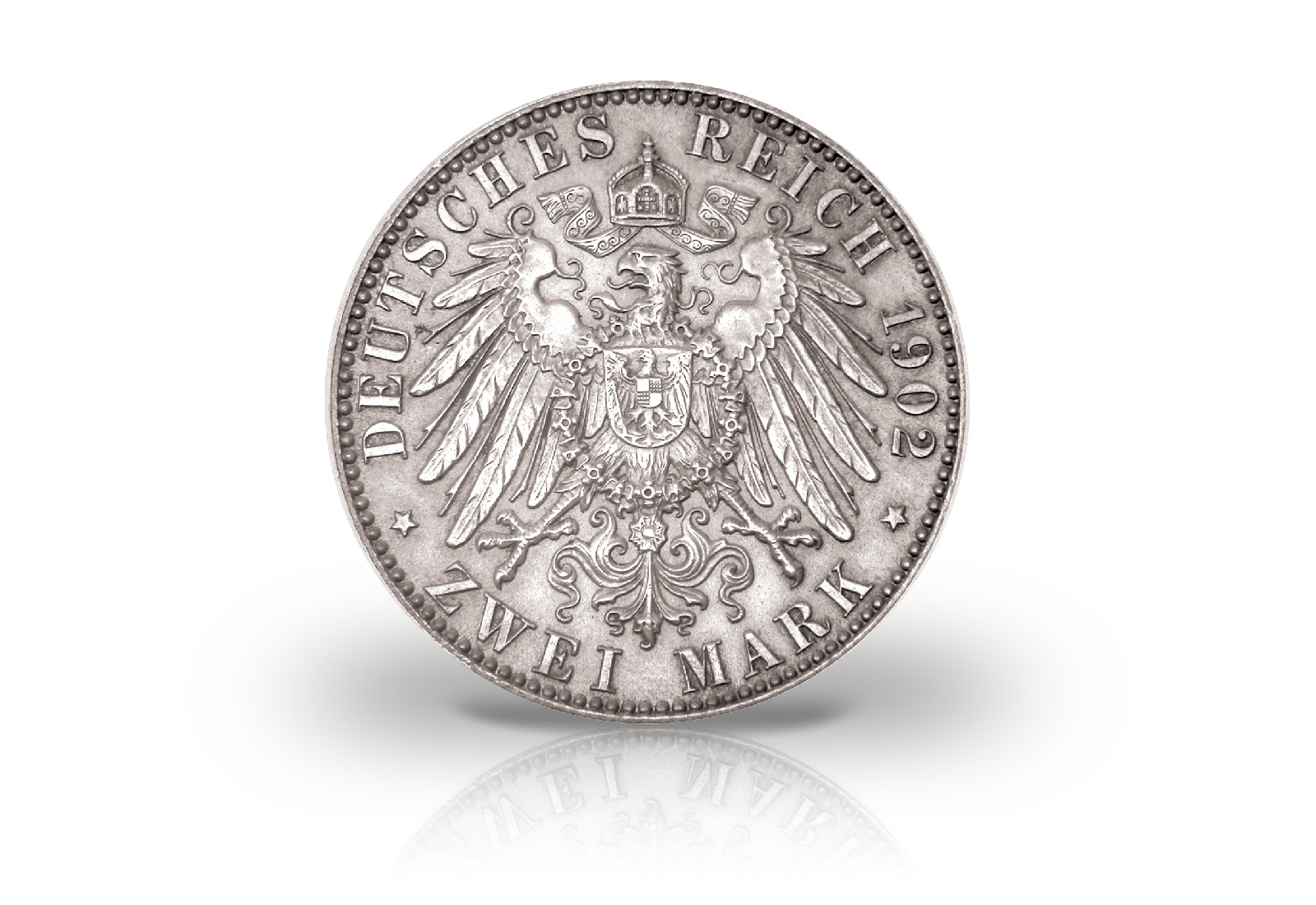 2 Mark 1902 Deutsches Kaiserreich Sachsen König Albert Jaeger-Nr. 127