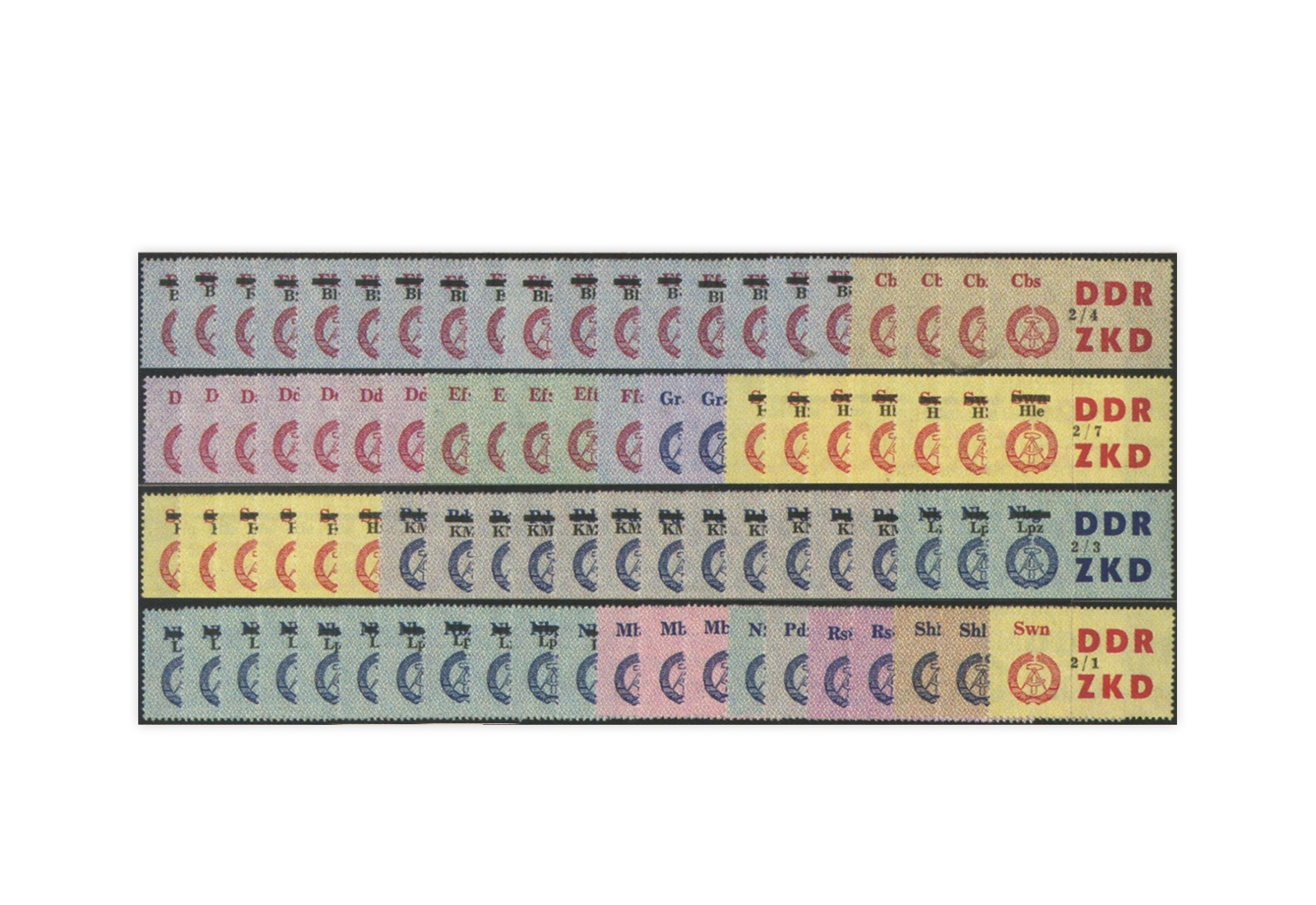 DDR Laufkontrollzettel 1964 Dienst C 46/60 postfrisch