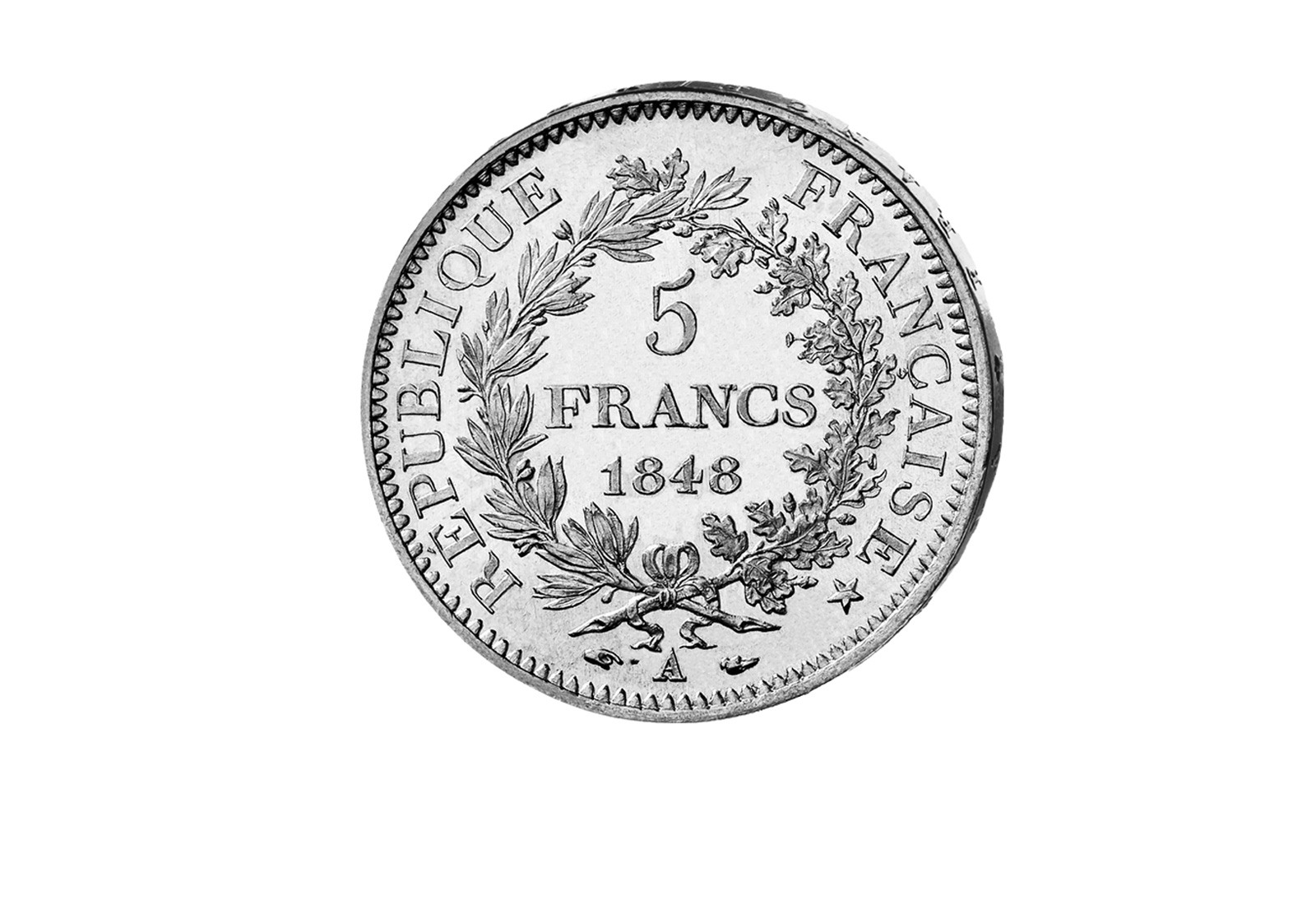 5 Frances 1870 - 1878 Frankreich Herkulesgruppe