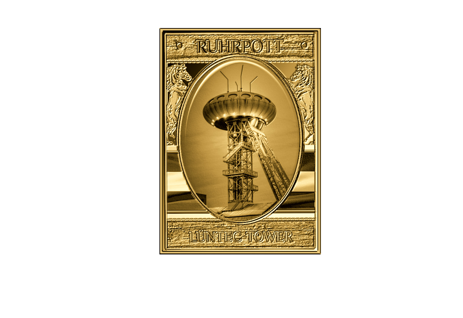 Goldbarren Lüntec-Tower - NRW Ruhrpott 999/1000 Gold