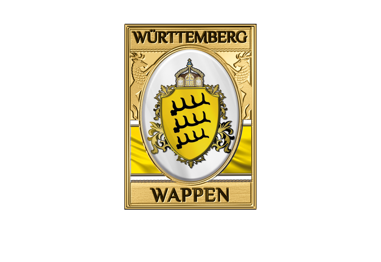 Goldmünze 999/1000 Gold Wappen Württemberg