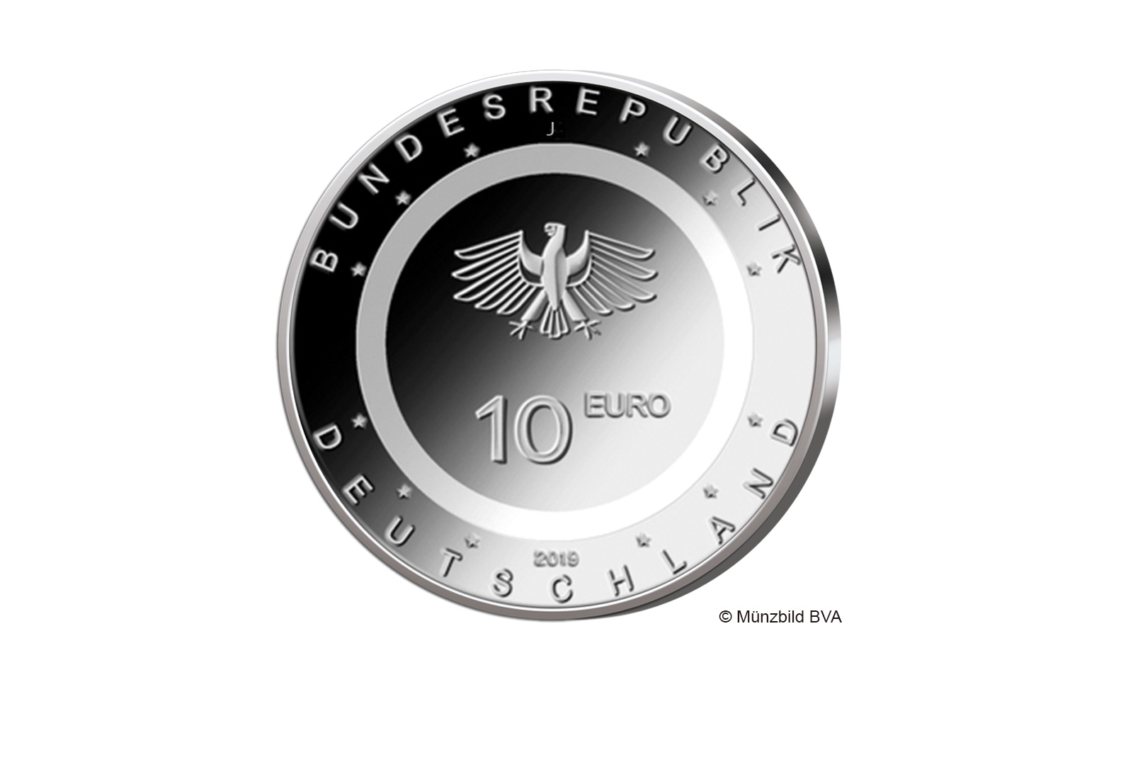 10 Euro 2019 Deutschland In der Luft Mittag mit Farbmotiv