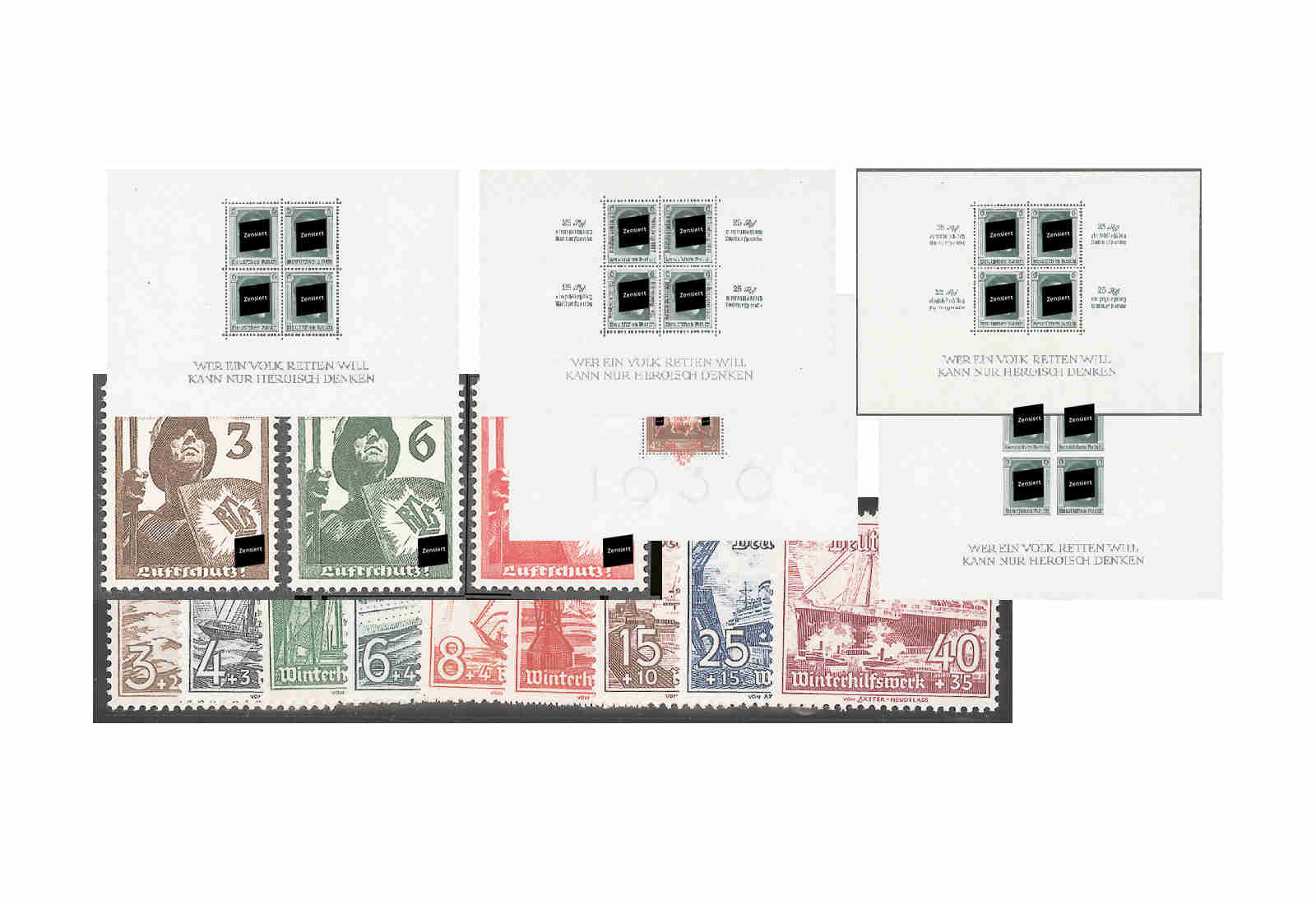 Deutsches Reich Jahrgang 1937 Mi.Nr. 643-659 inkl. Blocks 7/11 gestempelt