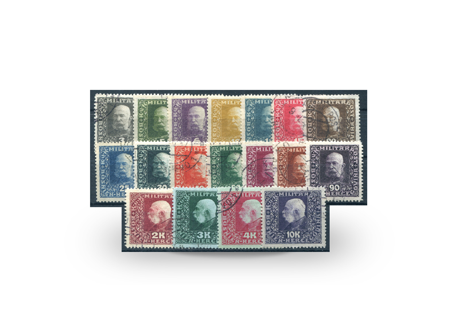 Briefmarken Österreich/Bosnien Herzegowina Franz Joseph 1916 Michel-Nr. 99/116 postfrisch