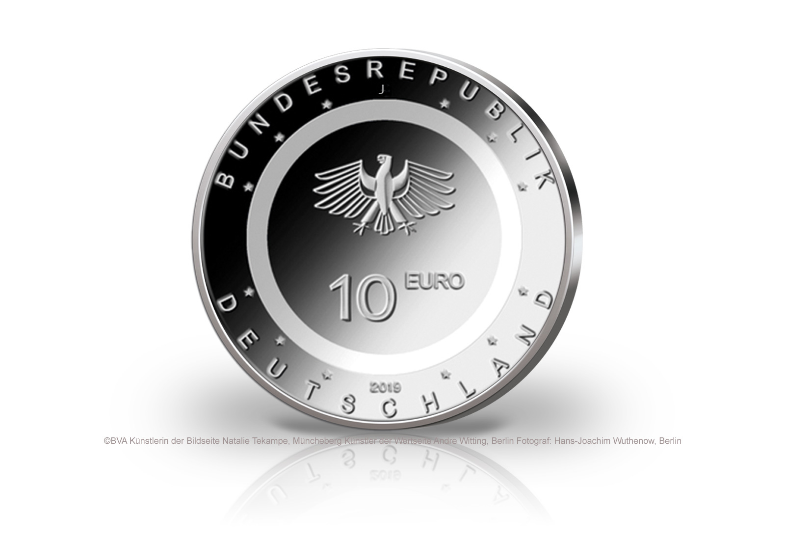 10 Euro 2019 Deutschland In der Luft mit Polymerring st Prägestätte A