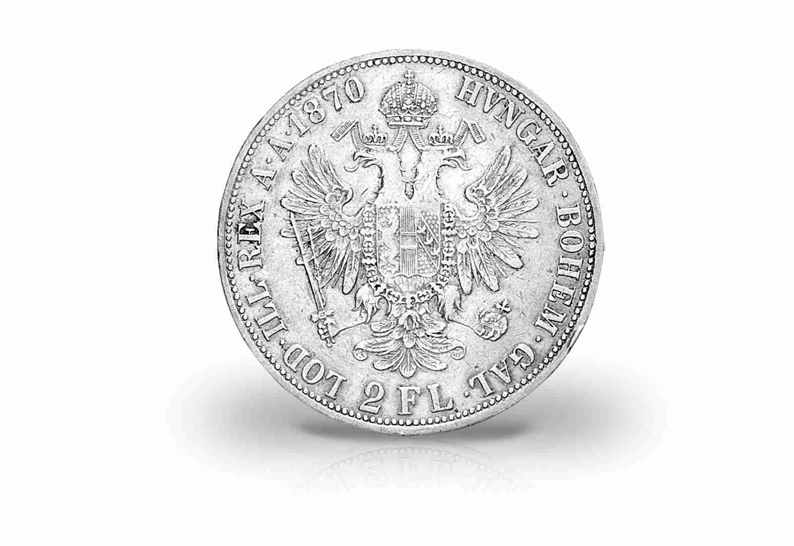 Österreich Doppelgulden Silbermünze 1867-1869 Franz Joseph ss-vz mit Münzzeichen