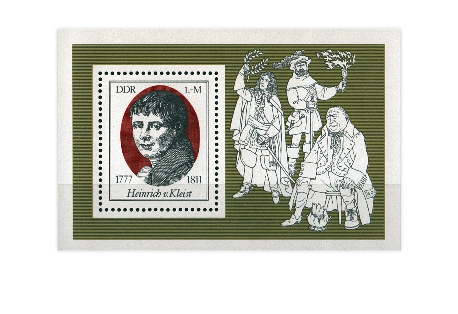 DDR Block 51 200. Geburtstag Heinrich Kleist gestempelt