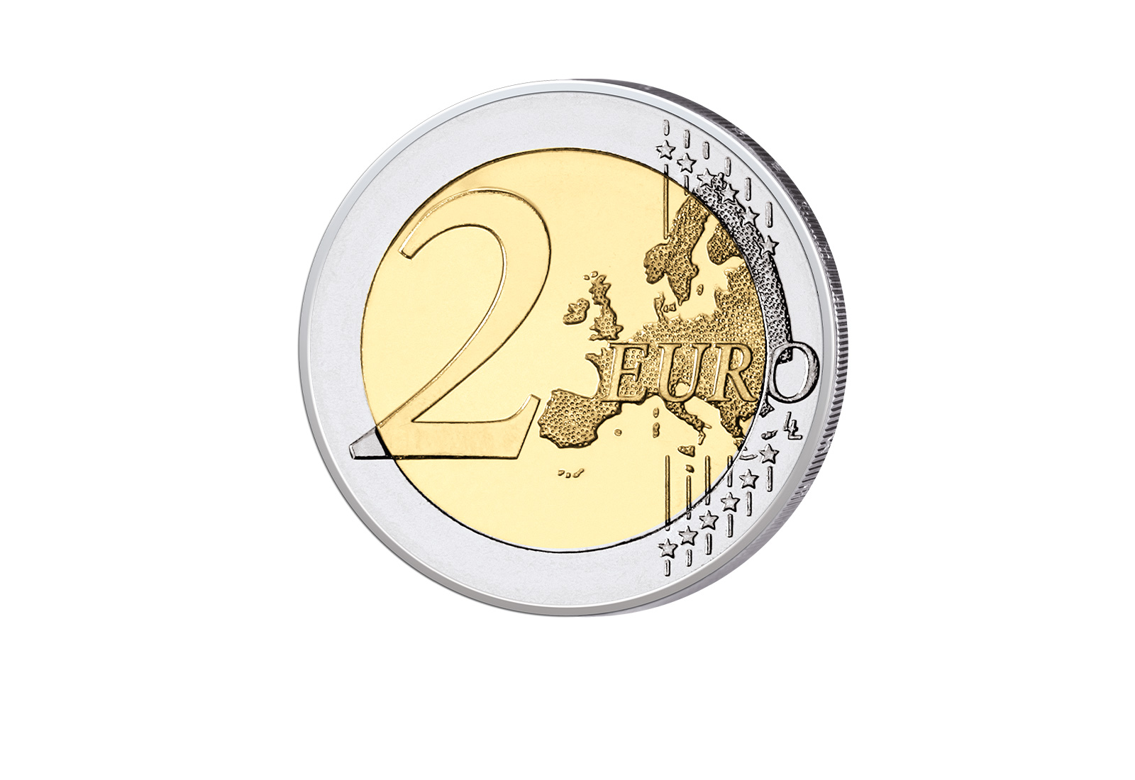 2 Euro mit Farbapplikation Sternzeichen Steinbock
