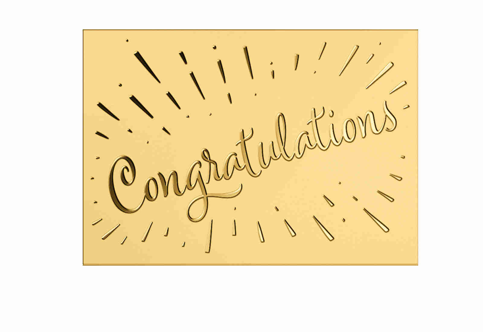 Goldmünze Motiv "Congratulations" 999/1000 Gold Geschenk