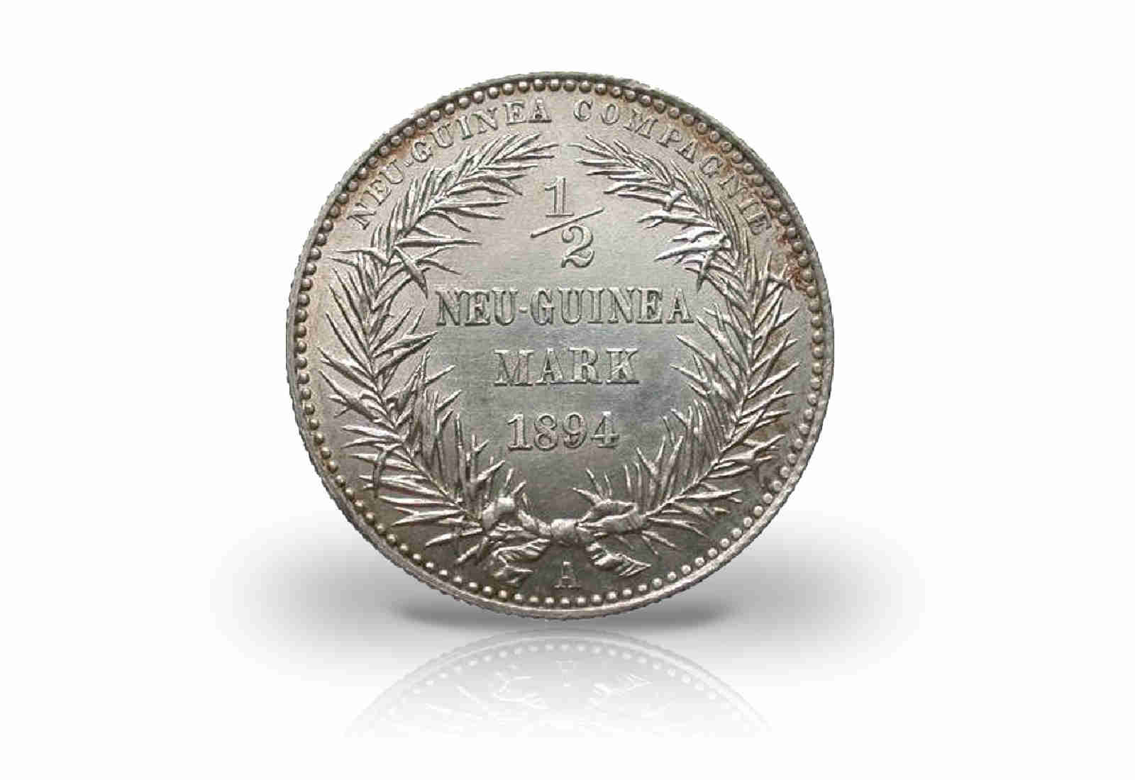 1/2 Mark 1894 Deutsch-Neuguinea Paradiesvogel Jaeger-Nr. 704