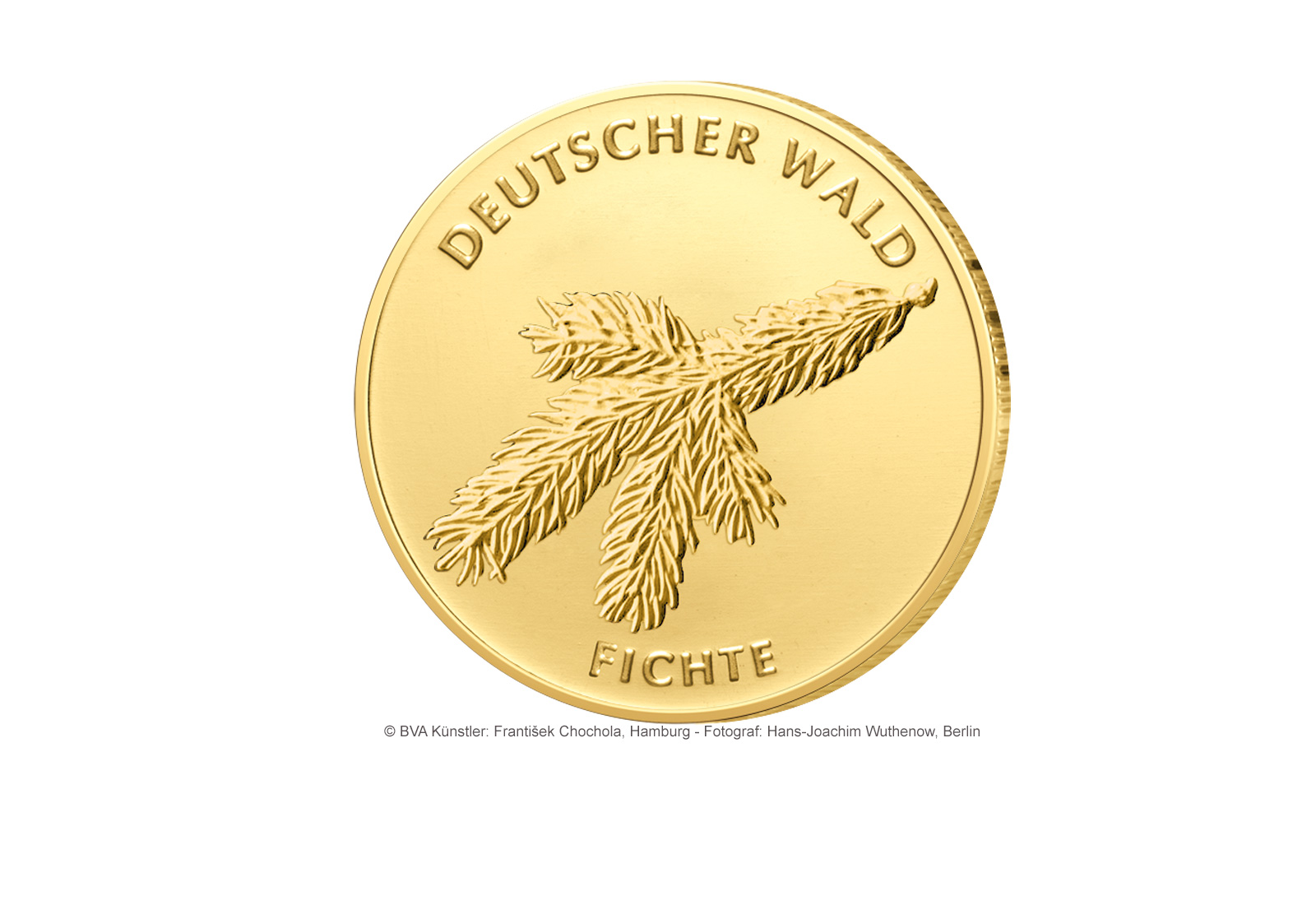 20 Euro 2012 Goldmünze Deutschland Fichte Prägestätte unserer Wahl