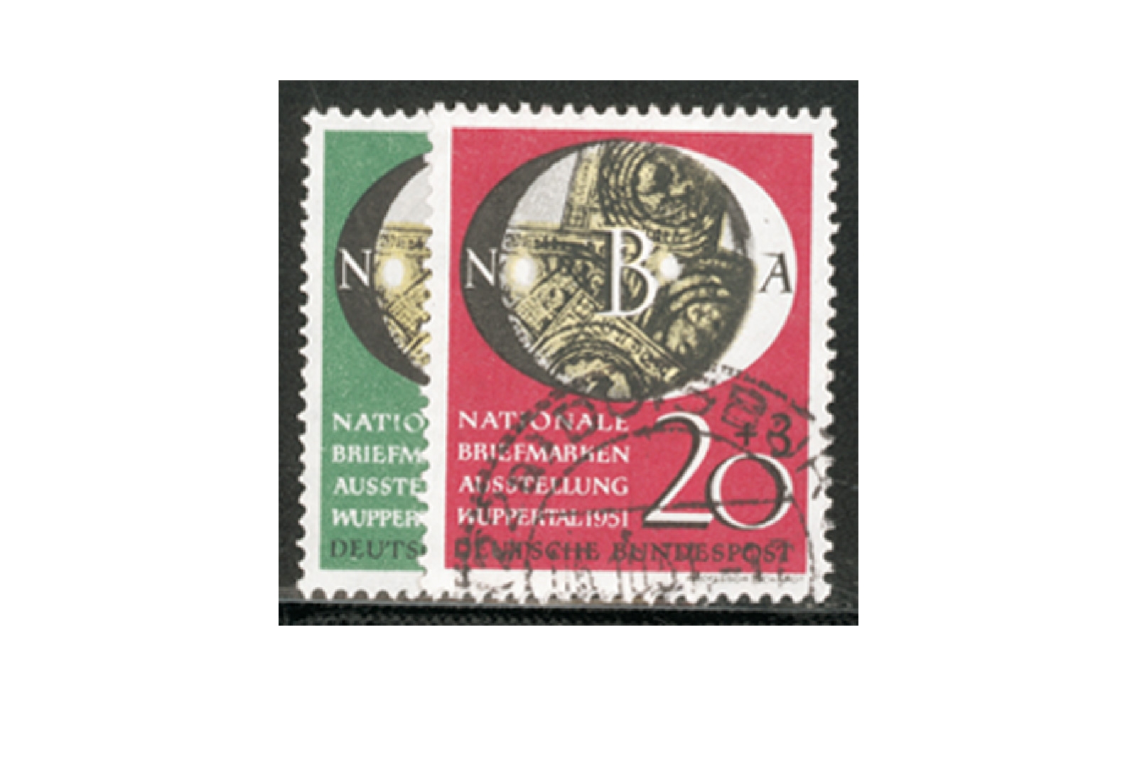 Briefmarken BRD NABA 1951 Michel-Nr. 141-142 gestempelt