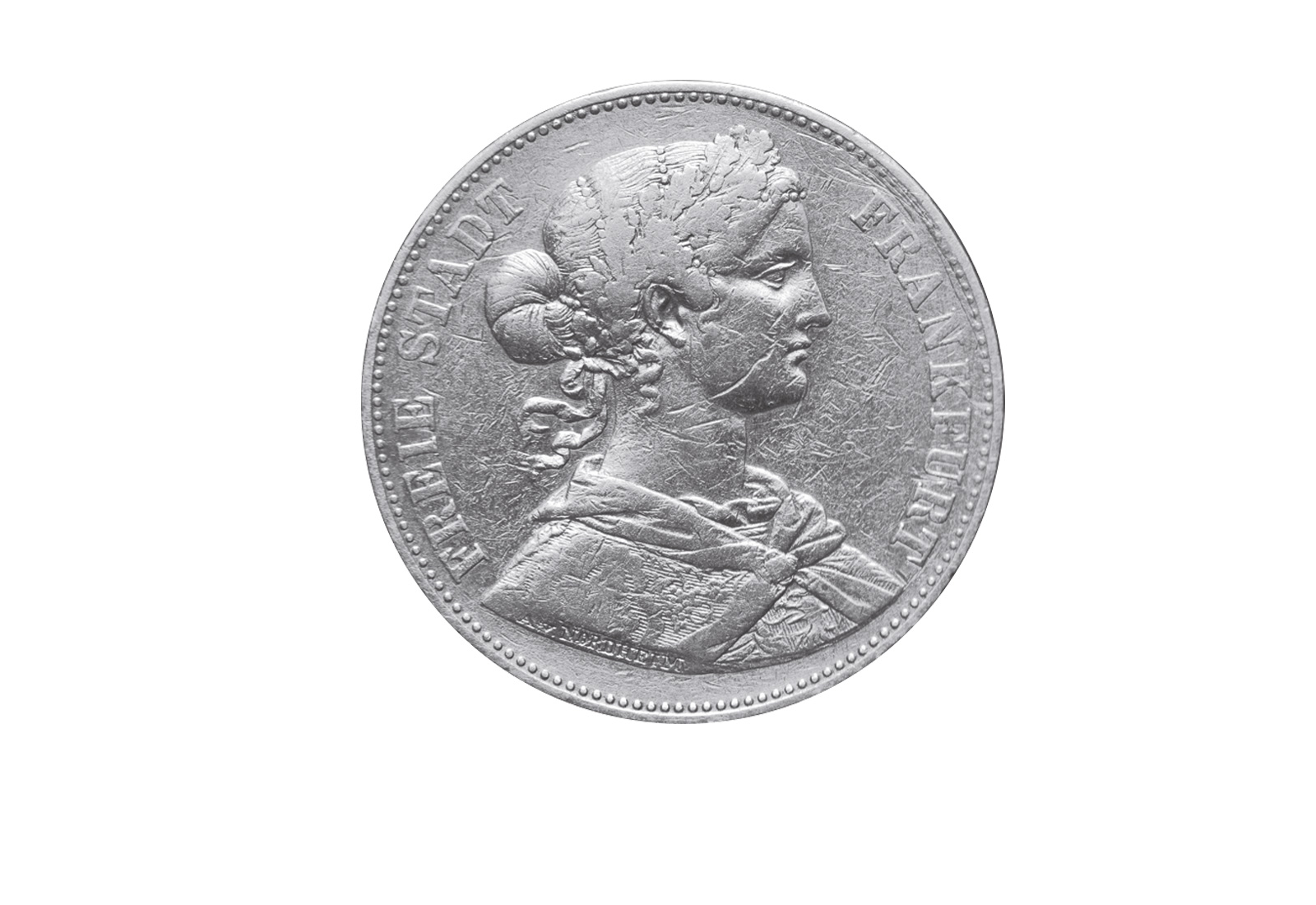 Vereinstaler 1862-1865 Frankfurt Frauenkopf Francofurtia