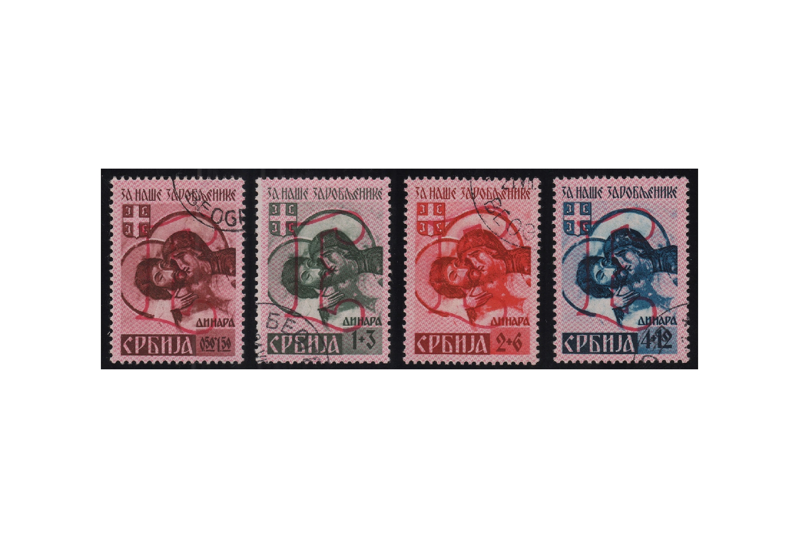 Deutsche Besetzung: Serbien Mi.Nr. 54/57 IV gestempelt