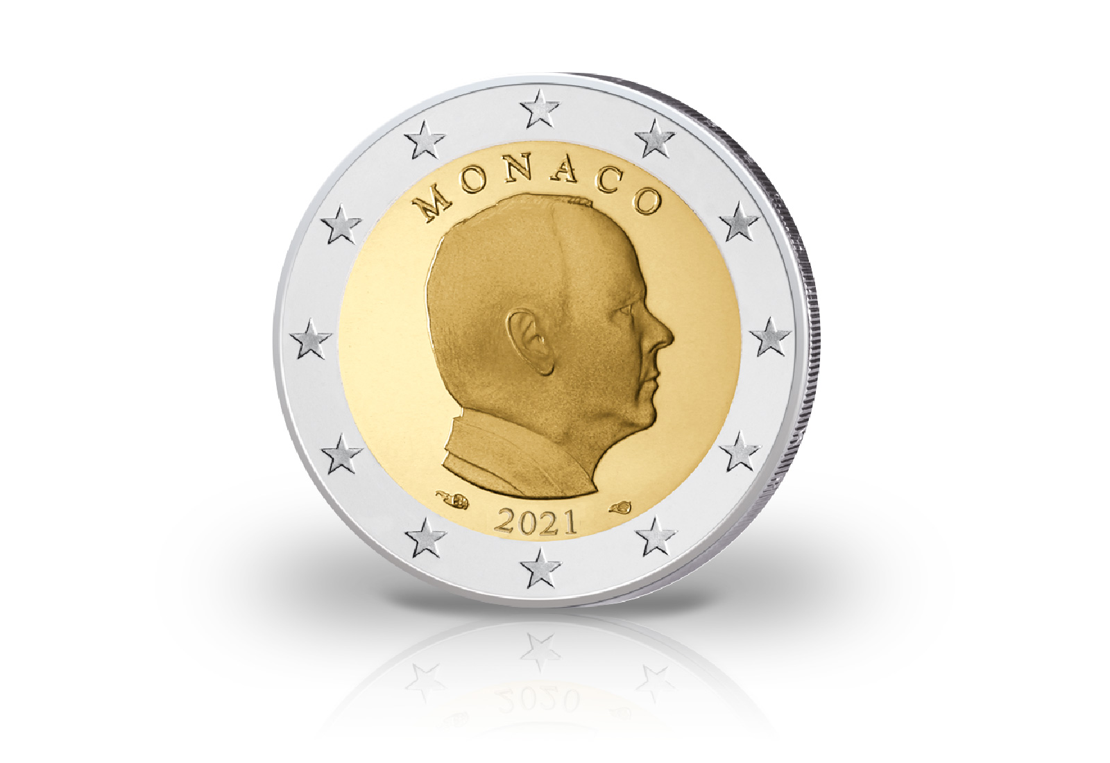 2 Euro 2021 Monaco Kursmünze Fürst Albert II.