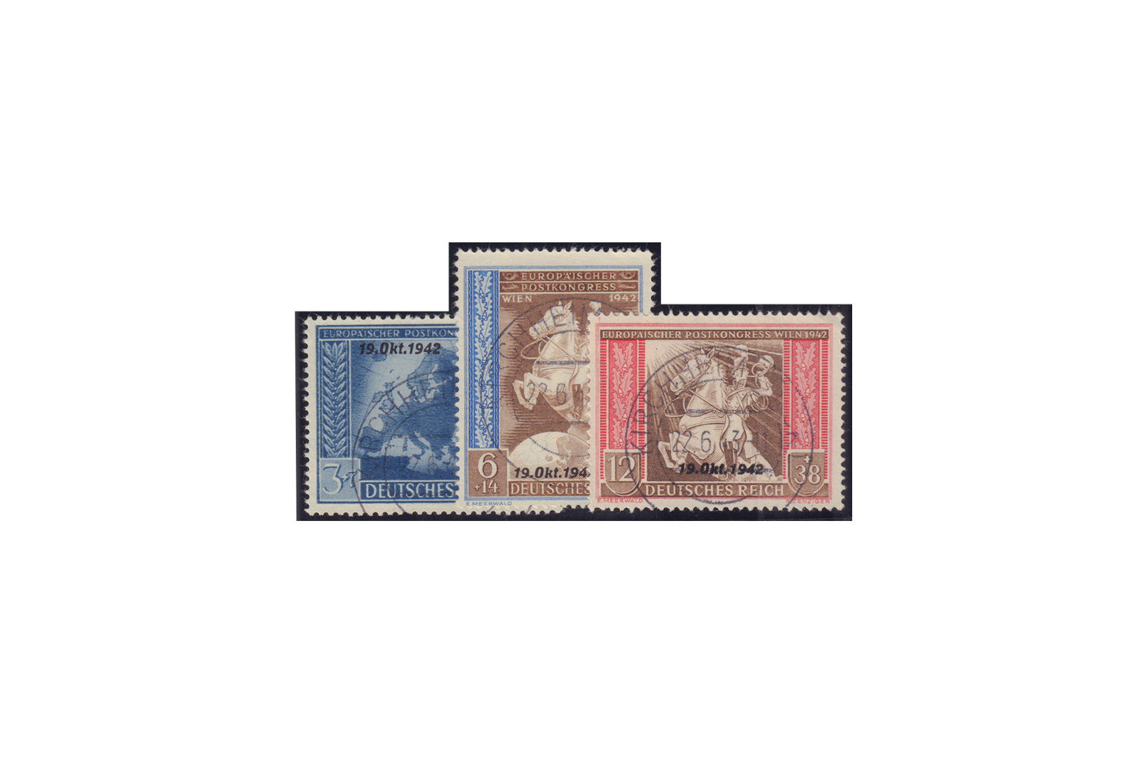 Deutsches Reich Mi.Nr. 823-825 gest.