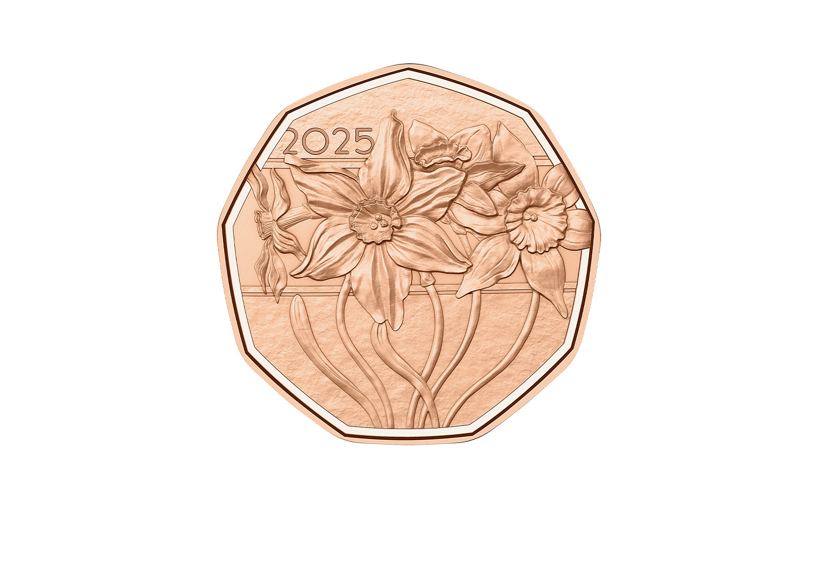 5 Euro 2025 Kupfer Österreich Narzissen Ostermünze bfr