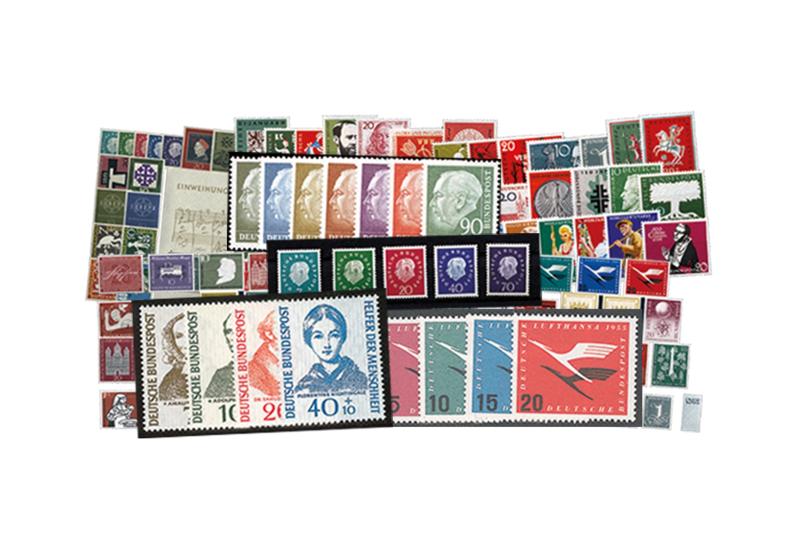 Briefmarken BRD Jahrgänge 1955 bis 1959 Michel-Nr. 204/325 postfrisch