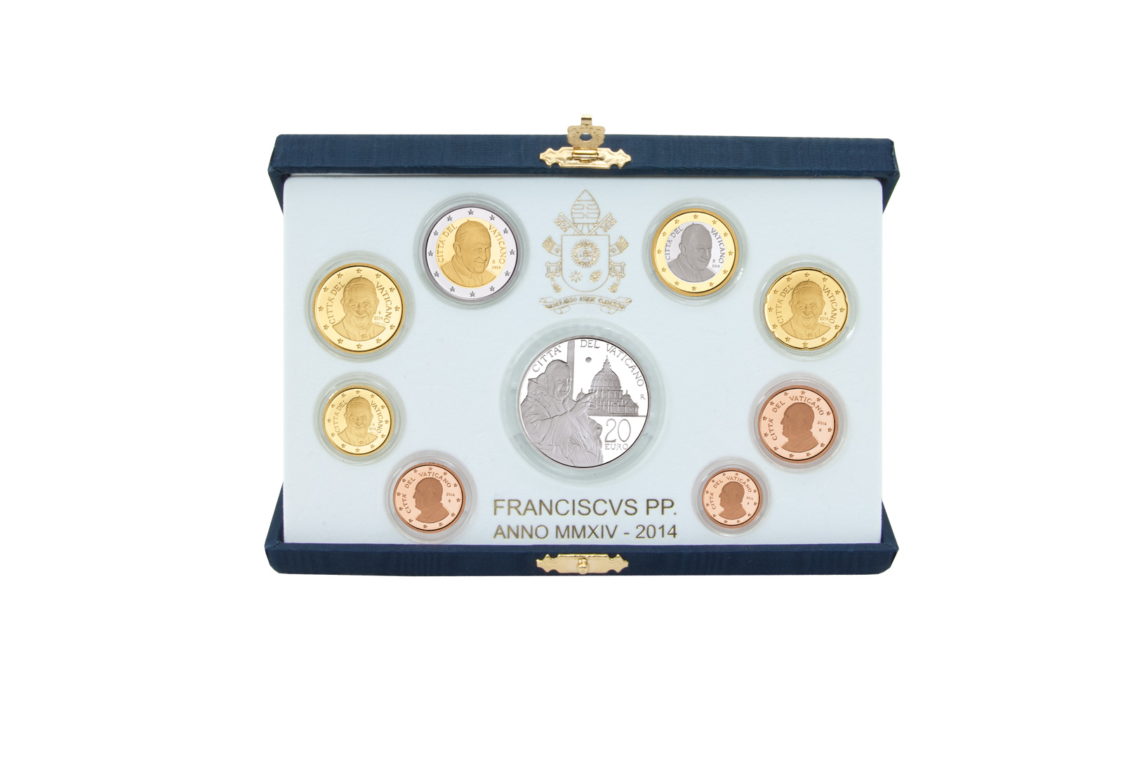 Kursmünzensatz 2014 PP mit 20 Euro Silbermünze