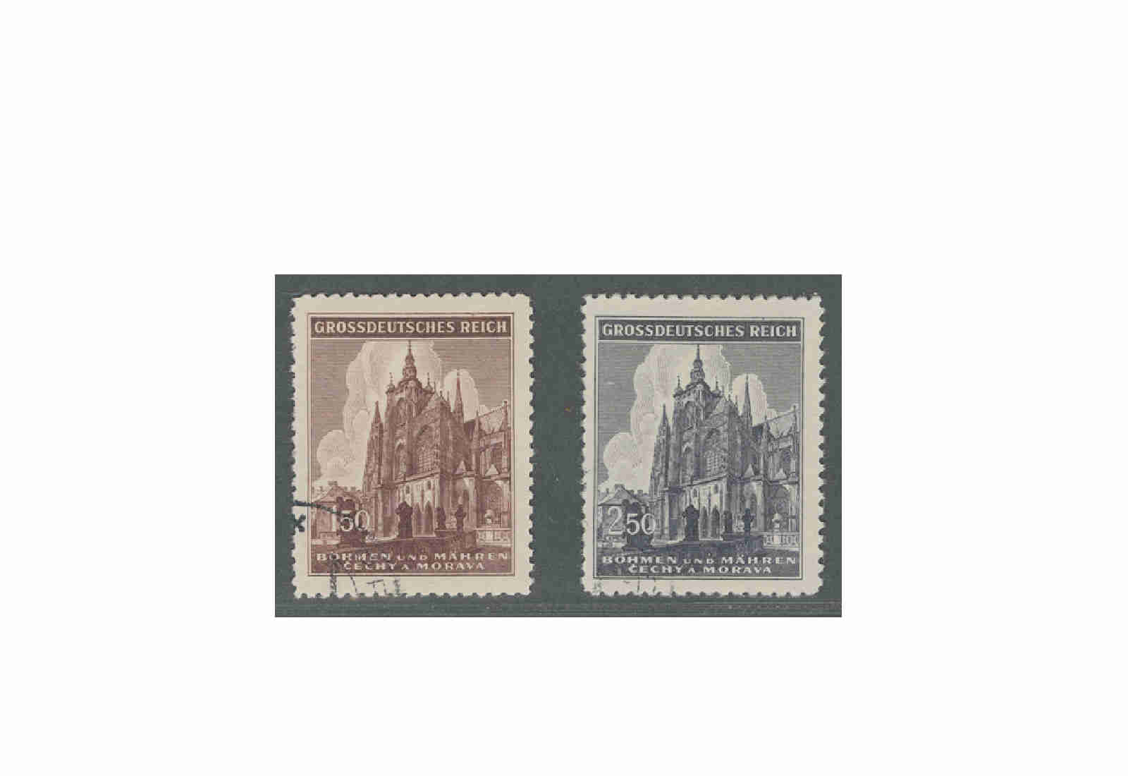 Böhmen und Mähren 600 Jahre Dom zu Prag Michel Nr. 140 bis 141 postfrisch