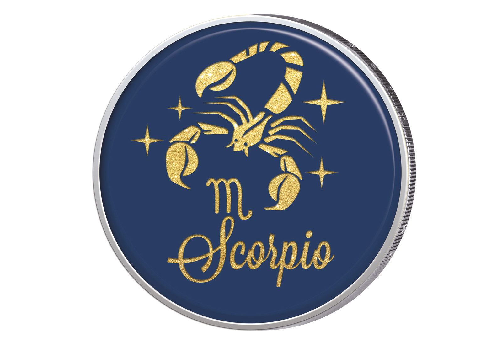 2 Euro mit Farbapplikation Sternzeichen Skorpion