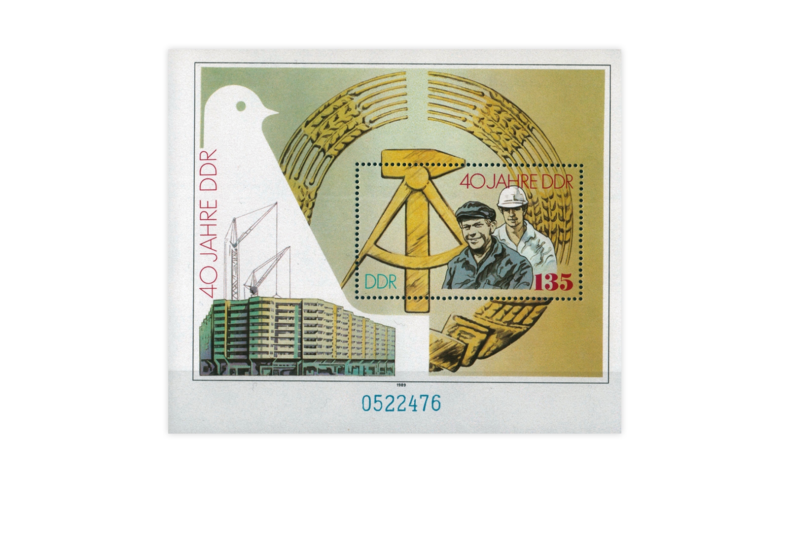 DDR Block 100 40 Jahre DDR 1989 **