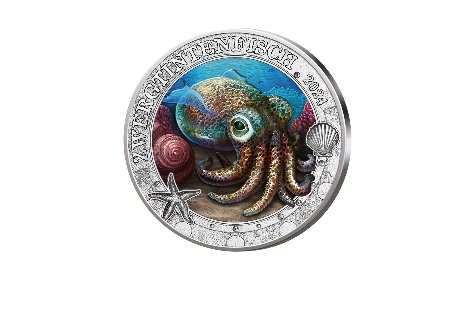 3 Euro 2024 Österreich Blauer Zwergtintenfisch bfr.