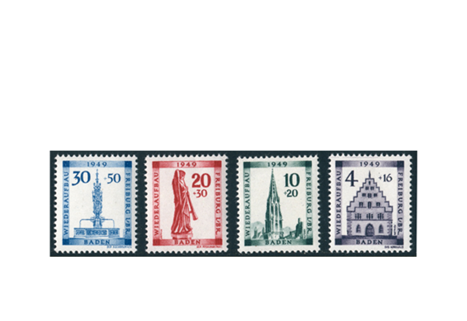 Briefmarken Französische Zone Baden Michel-Nr. 38/41 postfrisch