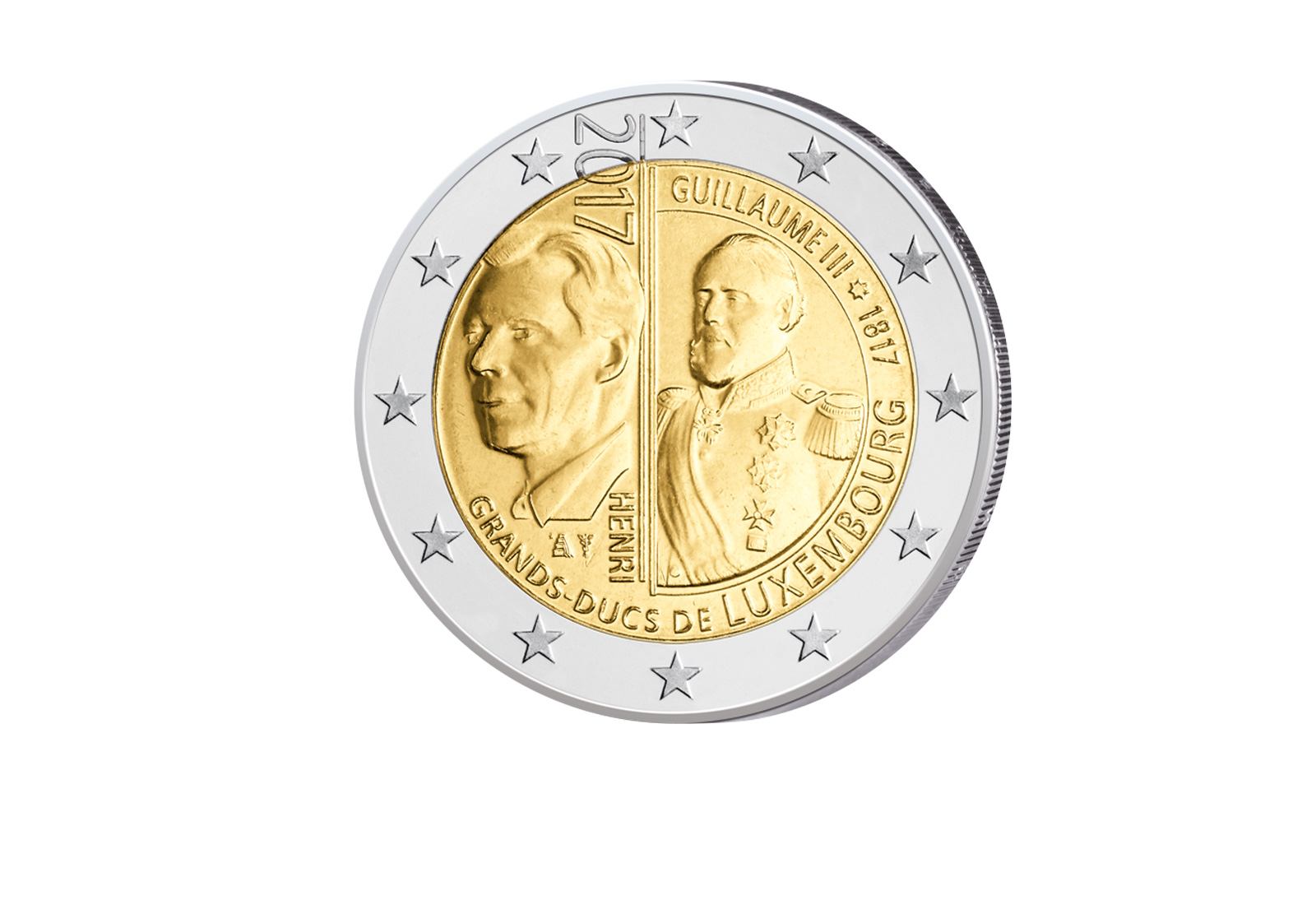 2 Euro 2017 Luxemburg 200. Geburtstag des Großherzogs Wilhelm III.