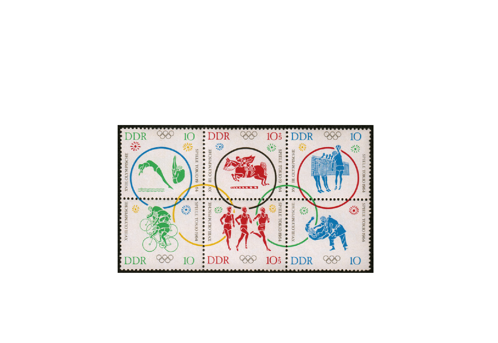 Briefmarken DDR Olympia 1964 Michel-Nr. 1039/44 postfrisch