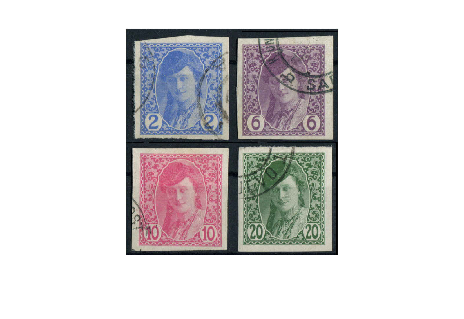 Bosnien/Herzegowina Zeitungsmarken 1913 Mi.Nr. 85/88 Falz