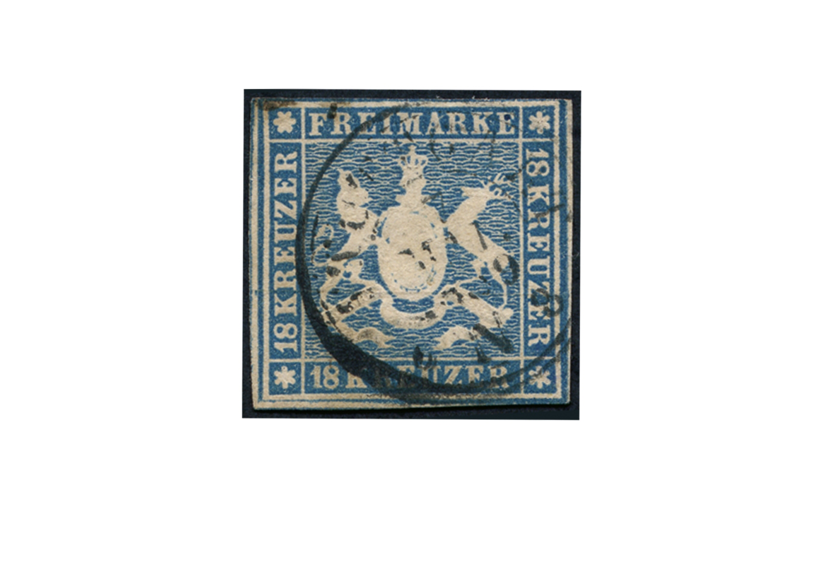 Briefmarke Altdeutschland Württemberg Freimarke 1857 Michel-Nr. 10 gestempelt geprüft