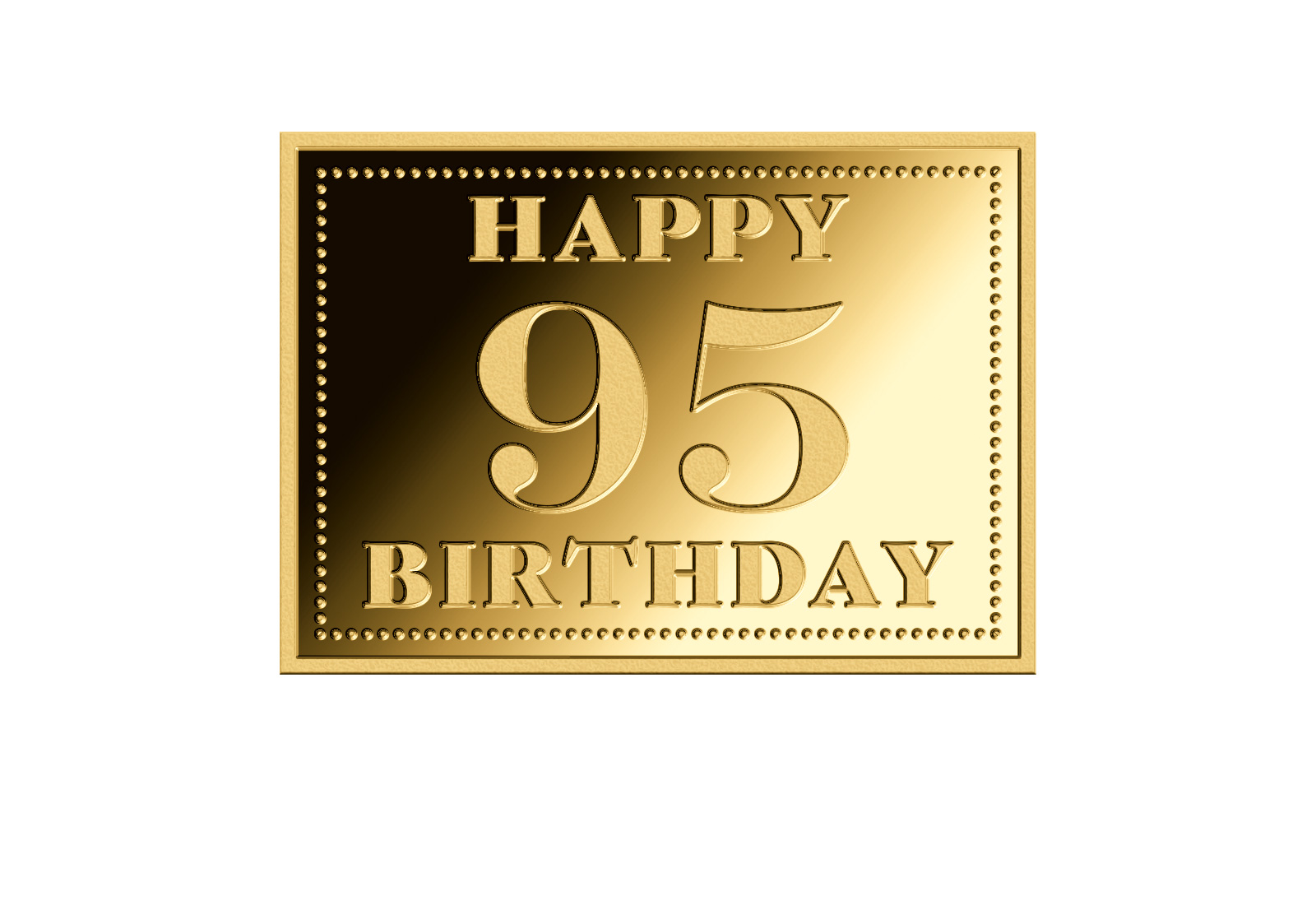 Goldmünze Motiv "Happy 95 Birthday" 999/1000 Gold im Geschenketui