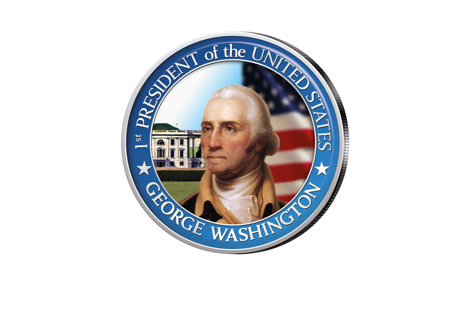 ½ Kennedy-Dollar USA mit Farbapplikation George Washington Serie: Presidents of the US