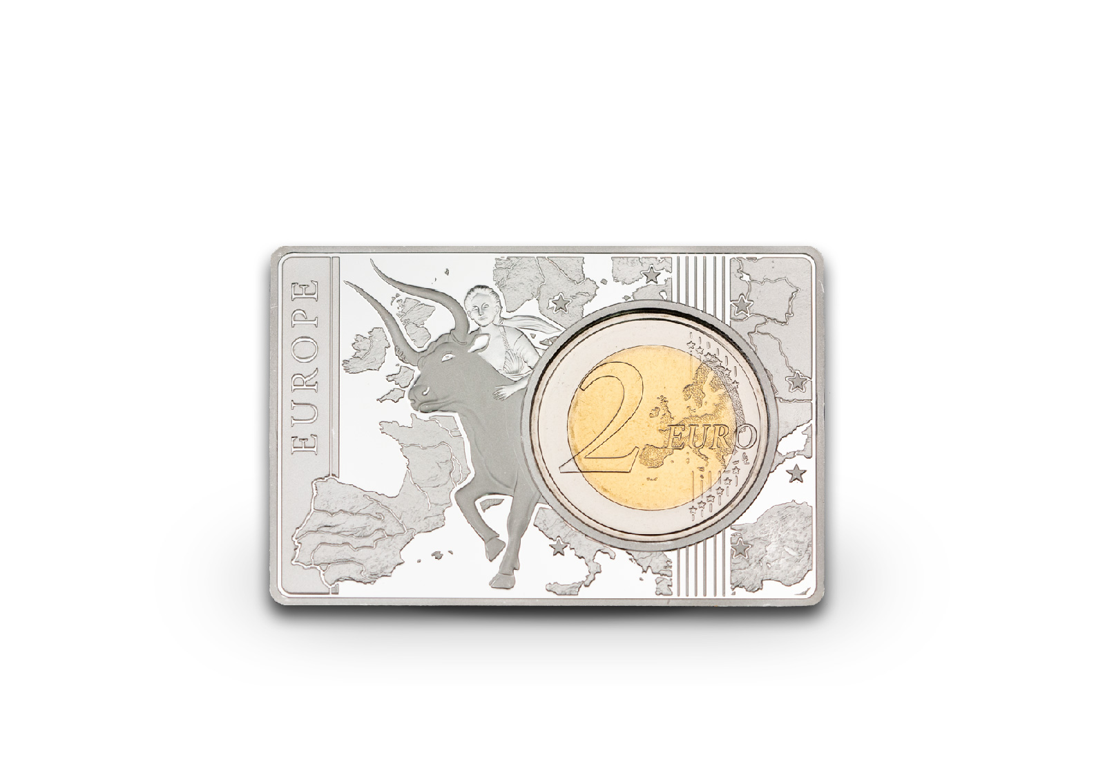 2 Euro 2019 Deutschland 70 Jahre Bundesrat eingefasst in einem Barren Prägestätte F