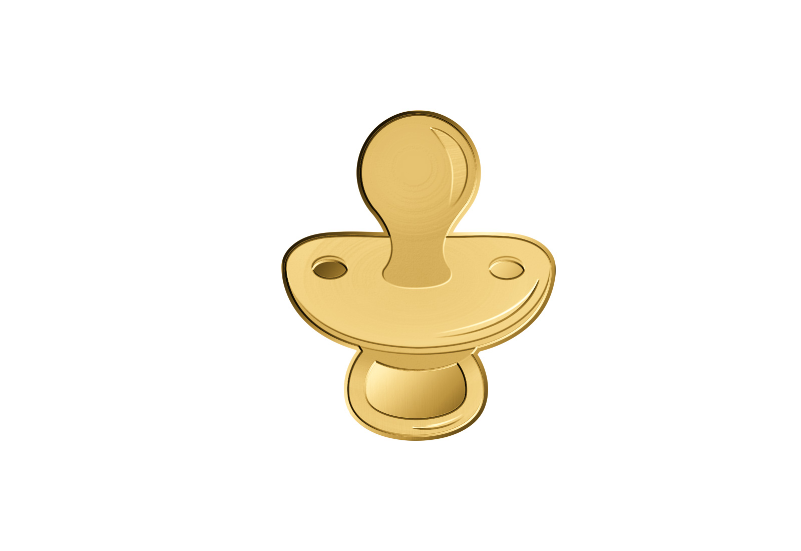 Goldmünze Motiv Schnuller 999/1000 Gold Geschenk