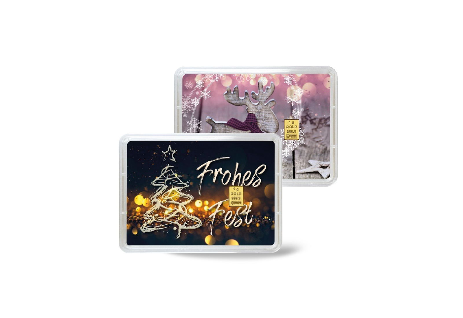 Goldbarren 1 g Weihnachten Frohes Fest