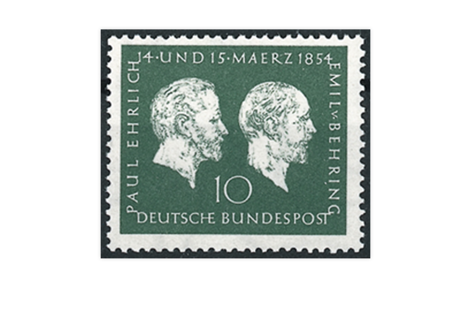 Briefmarke BRD Ehrlich/Behring 1954 Michel-Nr. 197 postfrisch