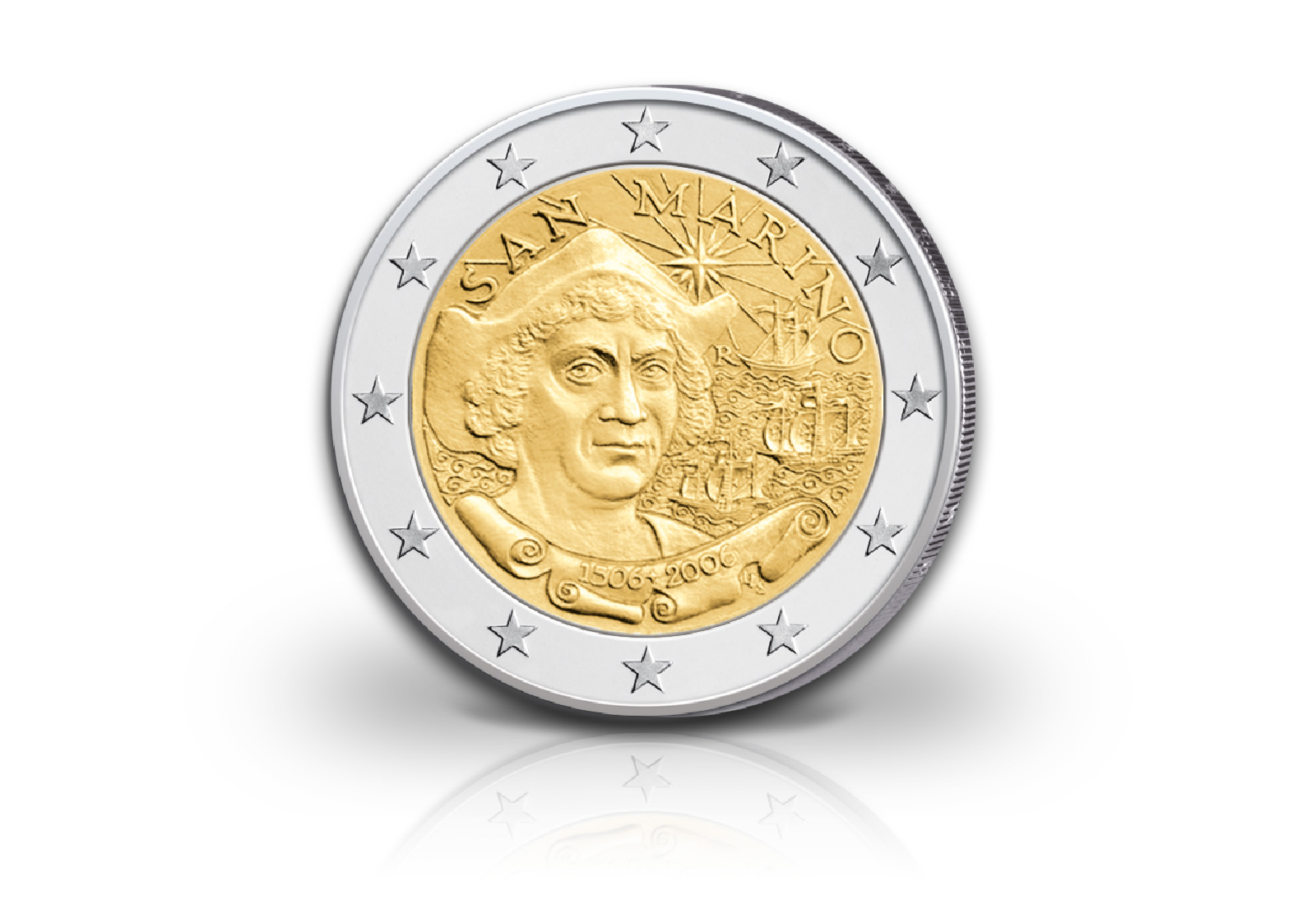 2 Euro 2006 San Marino Kolumbus st im Original Blister