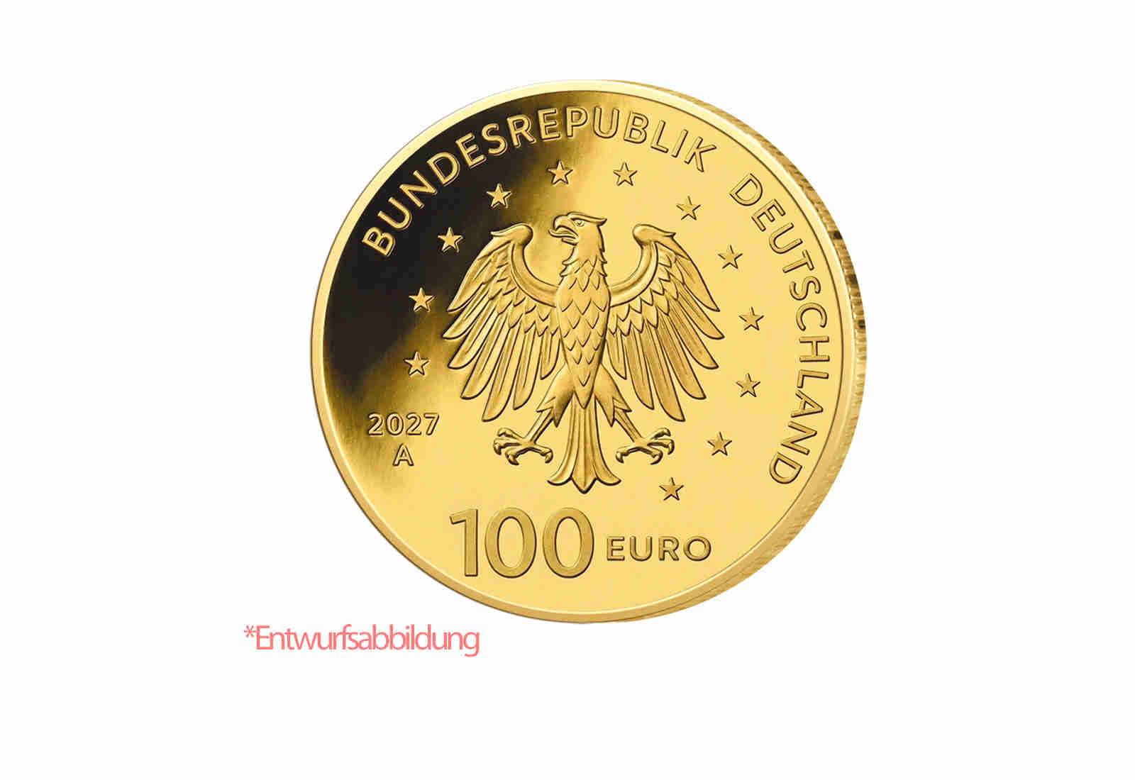 100 Euro Goldmünze 2027 Deutschland - Dies Buch gehört dem König