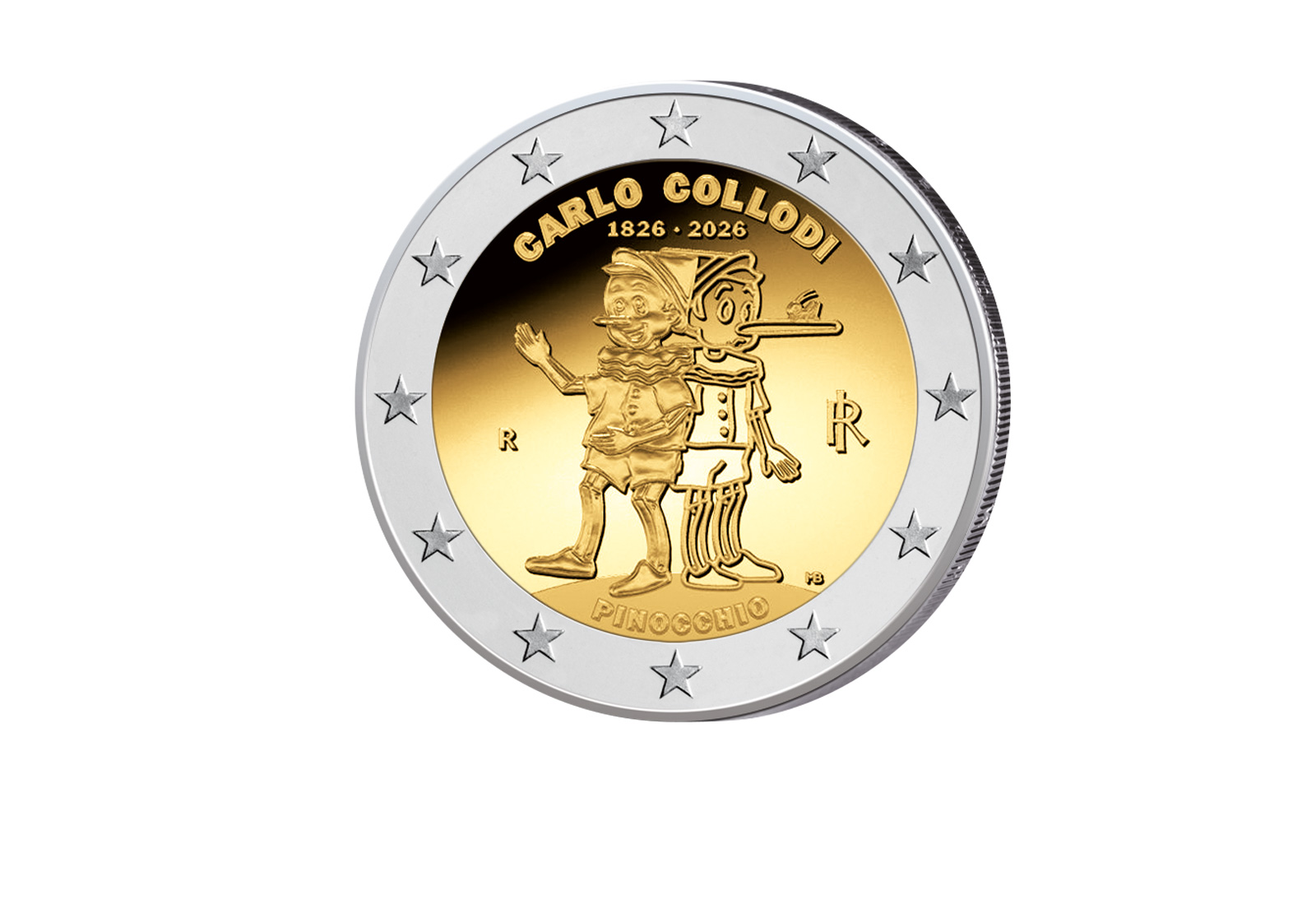 2 Euro 2026 Italien Pinocchio - 200. Geburtstag von Carlo Collodi