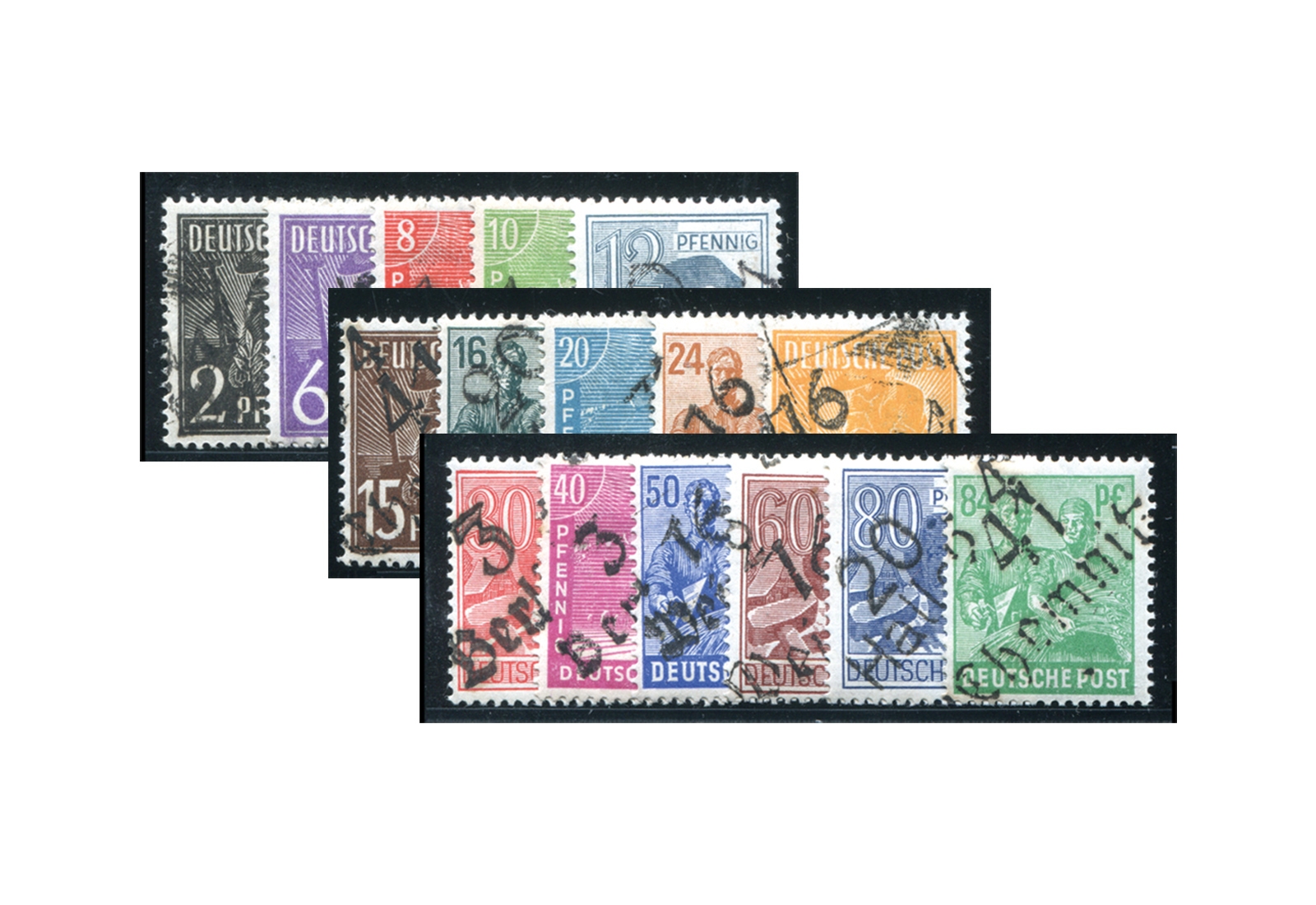 SBZ Bezirkshandstempel 1948 Bezirk 27 Leipzig 1 Mi.Nr. 166/181 (ohne 179) postfrisch geprüft