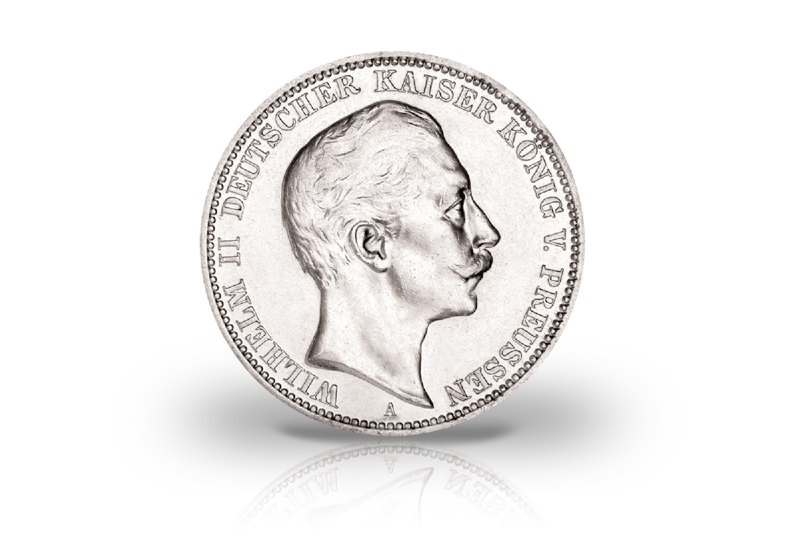 3 Mark 1908-1912 Deutsches Kaiserreich Preußen Kaiser Wilhelm II. Jaeger-Nr. 103