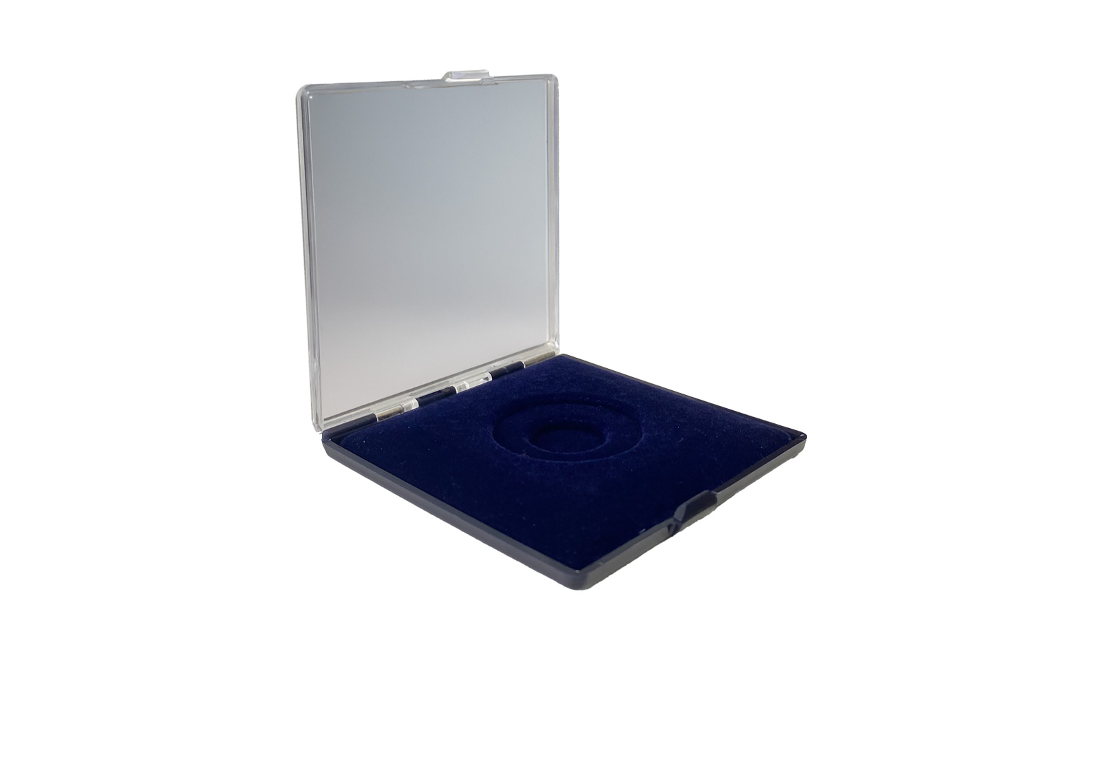 Einzeletui Blau mit Sichtfenster für Münze bis 33mm ohne Kapsel