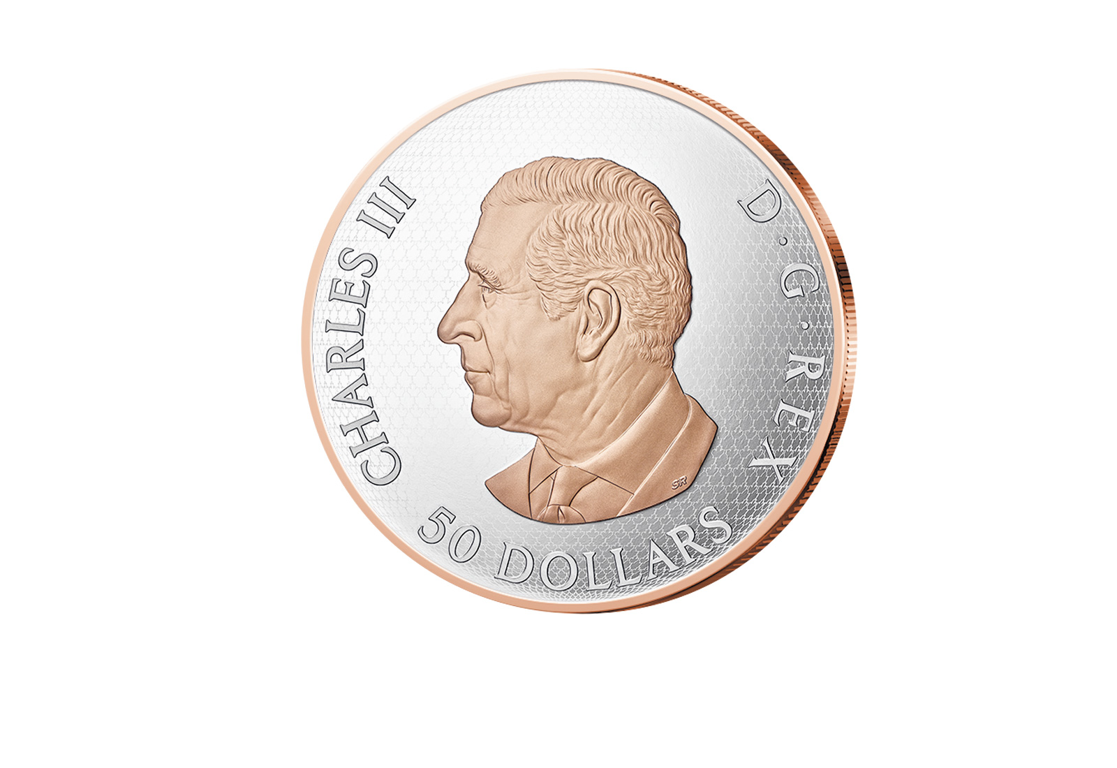 5 oz Silber "Maple Leaf in Motion" 2026 Kanada mit 24-Karat-Rose- und Gelbgoldapplikation