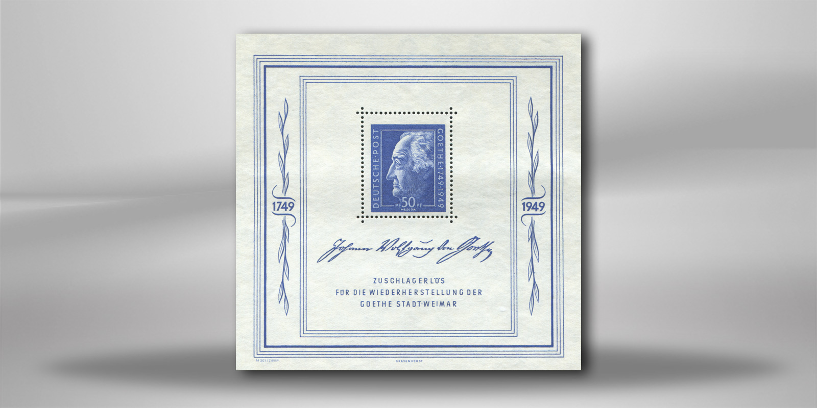 Briefmarke SBZ Block 6 postfrisch Goethe-Block 1949